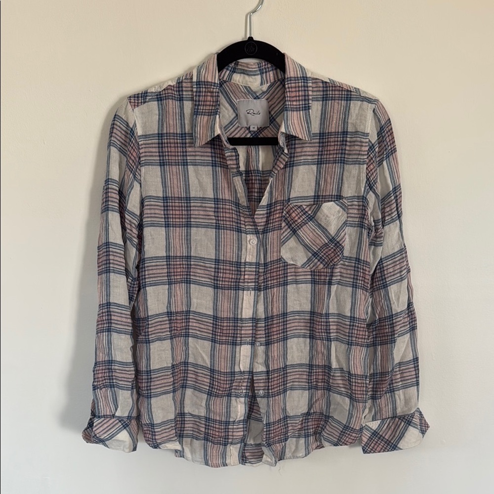 Plaid Button-Up Shirt